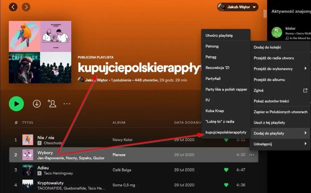 Dodaj piosenkę do playlisty na Spotify i uniknij błędów!
