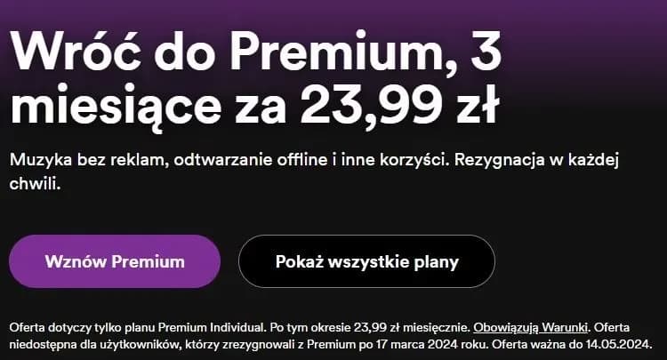 Ile naprawdę kosztuje spotify premium na 3 miesiące w Polsce